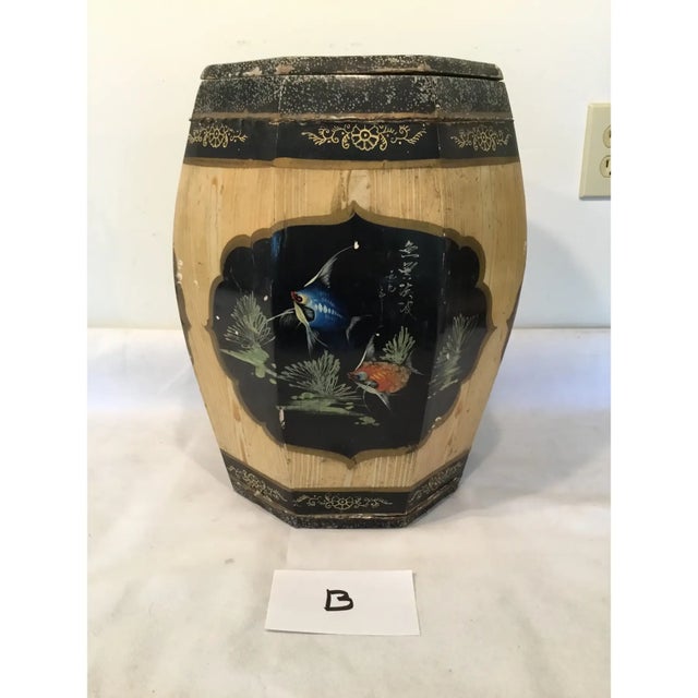 Octagon Vintage Wood Ginger Boxes For Sale - Image 9 of 14