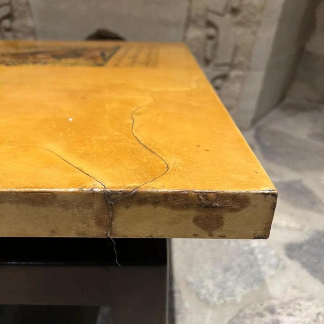 Wood 1970s María Teresa Méndez Lion and Lioness Persian Art Coffee Table Mexico City For Sale - Image 7 of 13