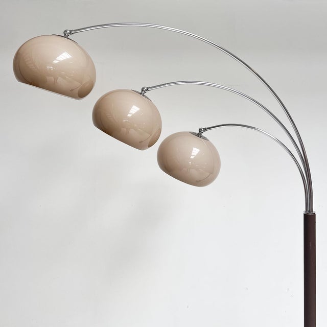 Metal Space Age Arc Lamp from Dijkstra Lampen, 1970s For Sale - Image 7 of 15