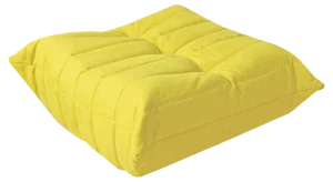 Yellow Microfiber Togo Pouf by Michel Ducaroy for Ligne Roset, 1970s