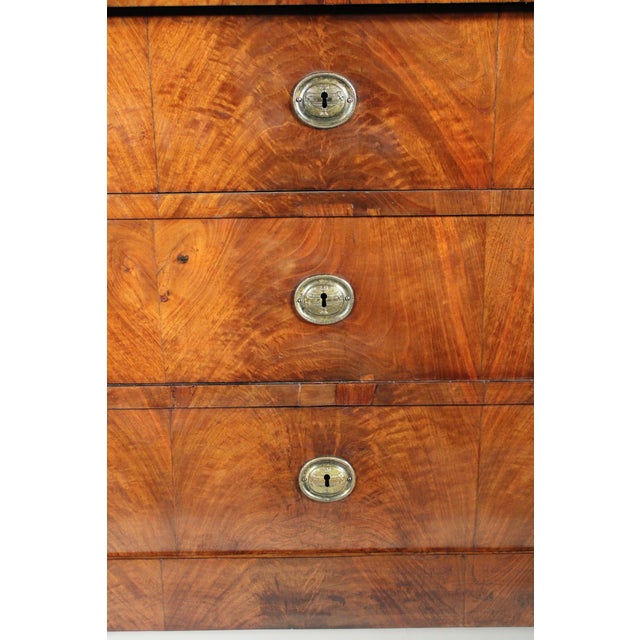 Wood Continental Restauration Mahogany Chest of Drawers For Sale - Image 7 of 11