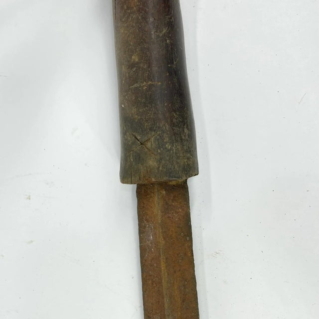 Wood Early 20th Century Zande Iron Sword in Sheath with Wood Handle For Sale - Image 7 of 9