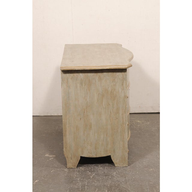 19th Century Swedish Painted Serpentine Chest, 19th Century For Sale - Image 5 of 11