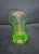 Art Deco 1930s Stölzle Czech Uranium Glass Reversible Chevron Trumpet Vase/Candlestick For Sale - Image 3 of 3