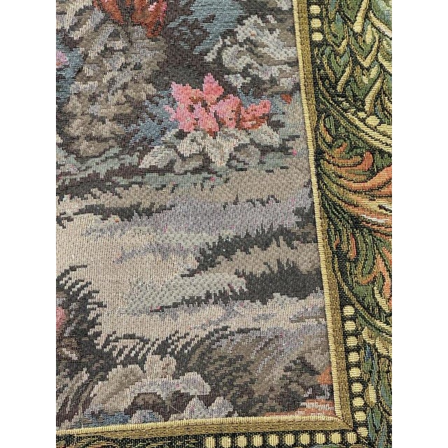 Vintage French Jacquard Verdure Tapestry in the style of Aubusson, 1970s For Sale - Image 16 of 18