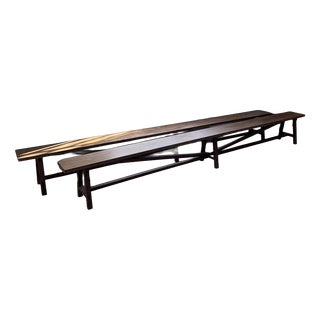 Oak Farm Benches, 1950s, Set of 2 For Sale