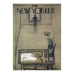 1971 Vintage New Yorker Cover, December 11, Andre Francois Cover Illustration, Snowfall, Artist