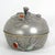 Early 20th Century Antique Chinese Pewter Jeweled Lidded Bowl With Gemstones Republic Period For Sale - Image 5 of 13