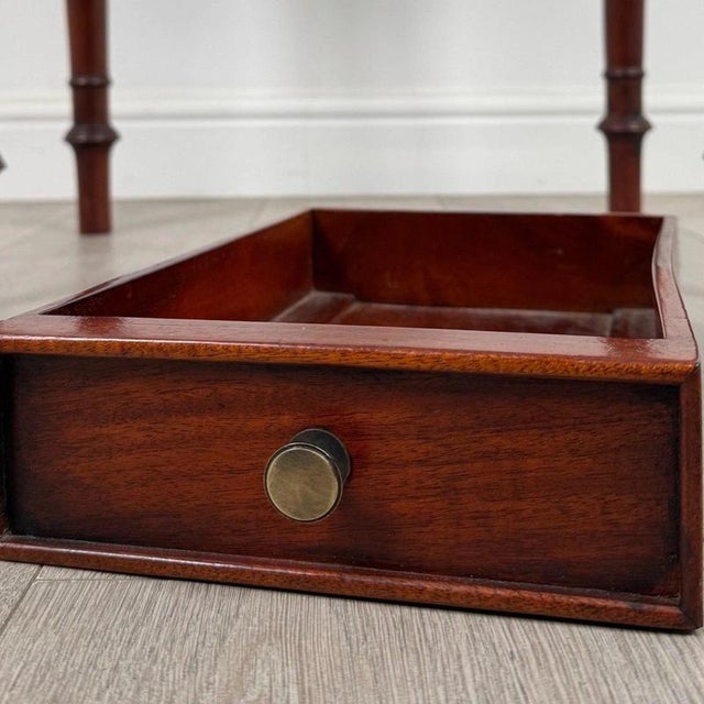 Antique Early 20th Century English Mahogany Side Table For Sale - Image 11 of 12