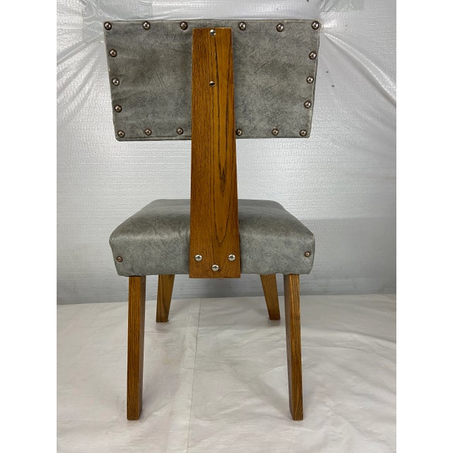 Mid 20th Century Small MCM Upholstered Wood Side Chair For Sale - Image 5 of 8