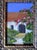 Framed Mission Garden Door Lynne French 4x6 Landscape Oil Painting For Sale - Image 4 of 5