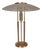 Dimmable Brass-Colored Metal Table Lamp with Glass Shade from TZ-Leuchten, 1980s For Sale