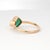 14k Gold Ring With Natural Diamond and Trillion-Cut Emerald, New For Sale - Image 10 of 18