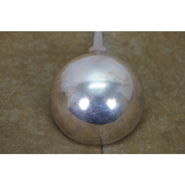 Metal Antique Vienna Austria Josef Zemen 800 Silver Soup Serving Spoon Ladle 176g 12" For Sale - Image 7 of 13