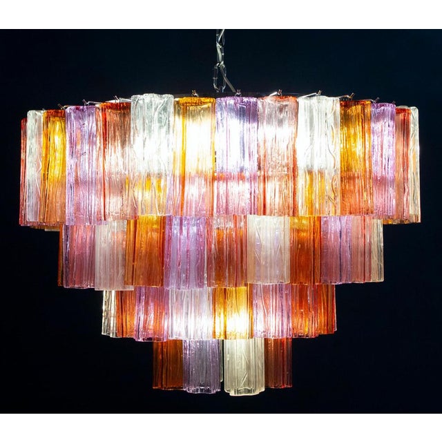 Mid-Century Multicolored Murano Glass Tronchi Chandelier, 1970s For Sale - Image 9 of 13