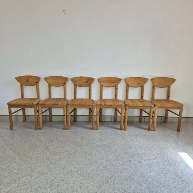 Vintage Pine Dining Chairs by Rainer Daumiller for Hirtshals Savverk, 1960s, Set of 6, in Very Good conditions. Designed...