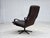 Scandinavian Swivel Armchair in Patchwork Leather, 1970s For Sale - Image 15 of 18