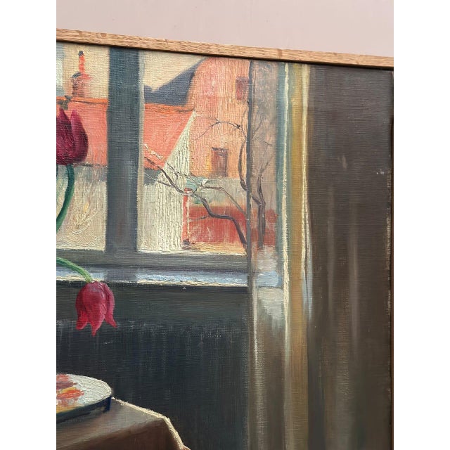 Georg Larsson, View from Window, 1942, Oil on Canvas, Framed For Sale - Image 12 of 16