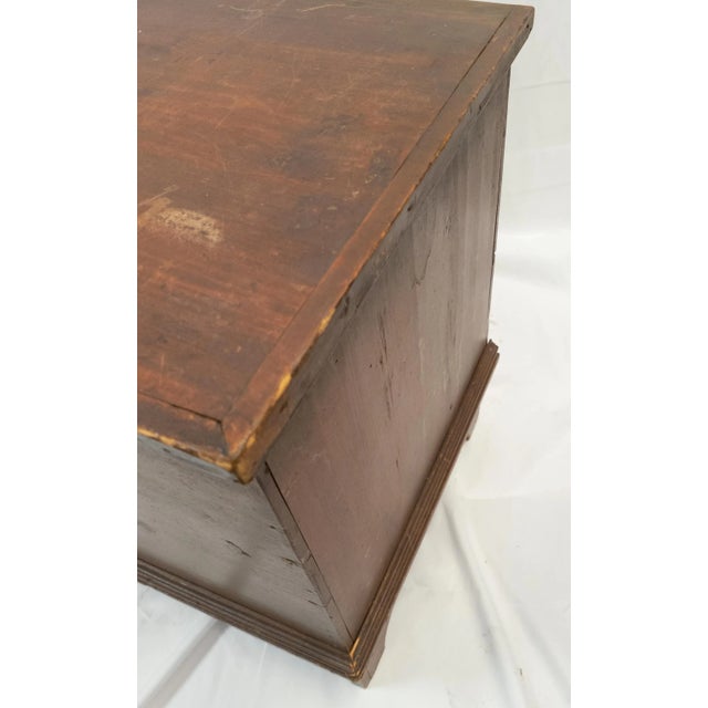 19th Century American Red Painted Blanket Chest With Eagle Decoration For Sale - Image 9 of 13