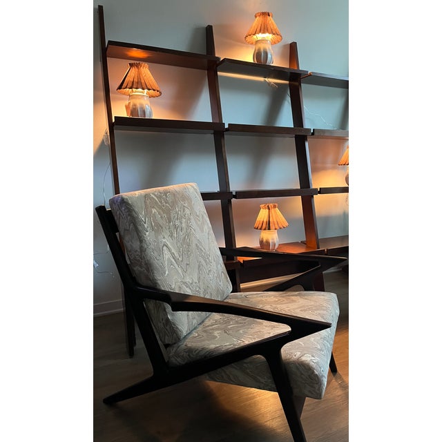 Brown Pair of Mid Century Modern Poul Jensen Interpretation Z Arm Chair For Sale - Image 8 of 8