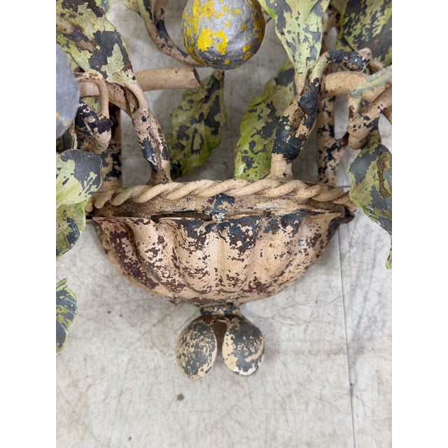 Vintage Tole Wall Sconces, a Pair For Sale In Charleston - Image 6 of 10