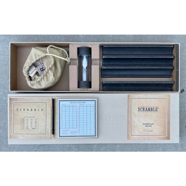 Restoration Hardware Giant Tabletop Scrabble Board Set Lazy Susan For Sale - Image 10 of 13