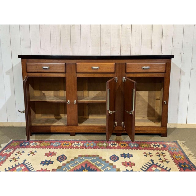 Brown Mahogany Bistro Cabinet with Formica Top, 1950s For Sale - Image 8 of 18