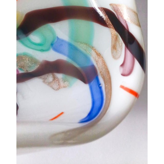 Lattimo and Aventurine Murano Glass Bowl, Italy, 1960s For Sale - Image 3 of 12