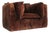 Vintage Italian Brown Lounge Chair, 1970s For Sale