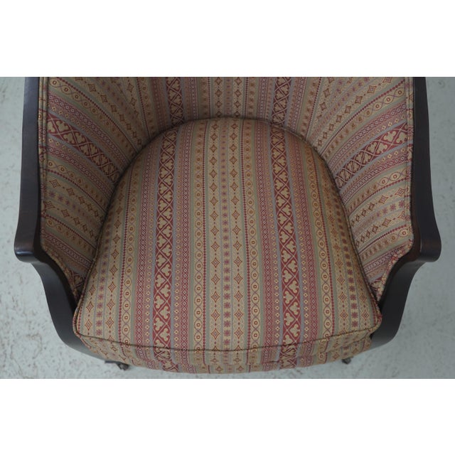 Pair of Hancock & Moore Upholstered Tub Barrel Back Chairs For Sale - Image 11 of 18