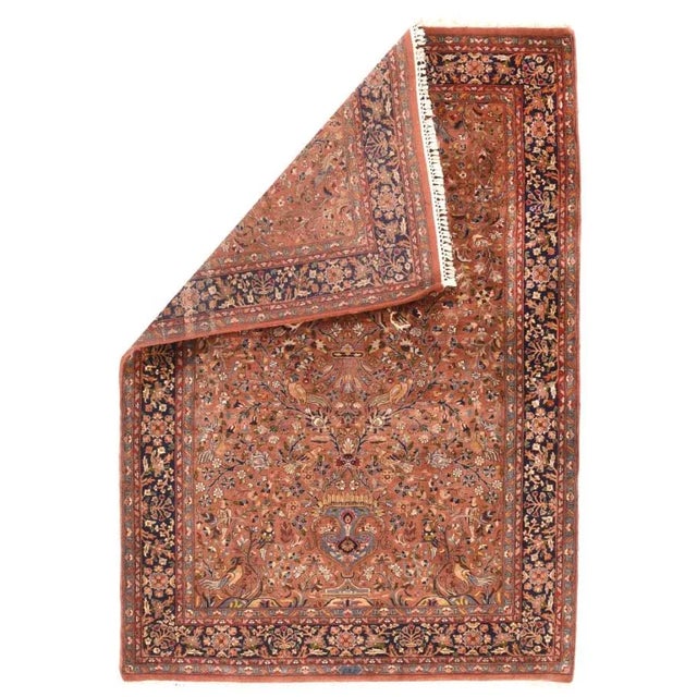 Traditional Indian Tabriz Rug 5'0" X 7'4'' For Sale - Image 3 of 4