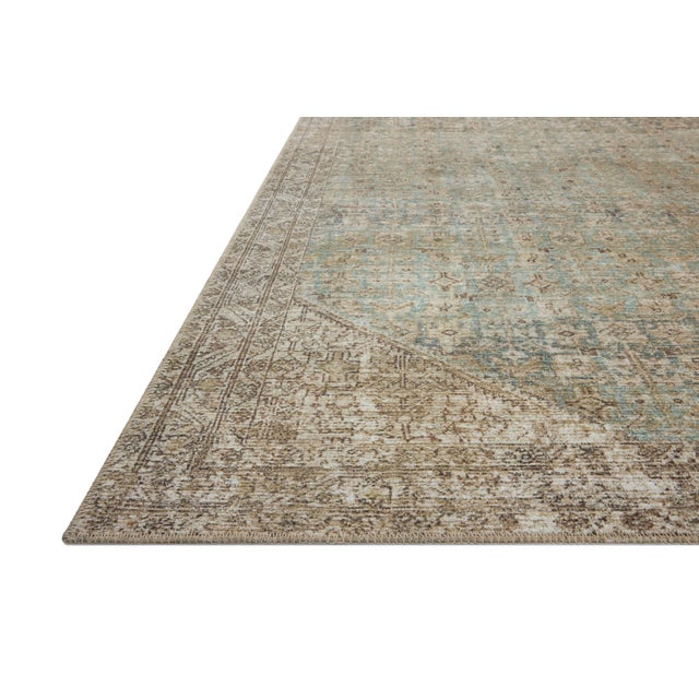 Traditional Amber Lewis x Loloi Cambria Aqua / Natural 3'-6" x 5'-6" Accent Rug For Sale - Image 3 of 6