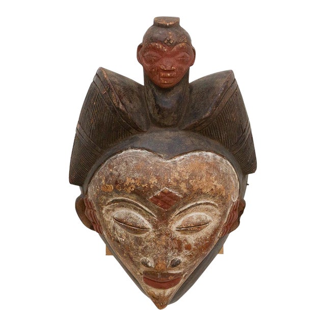 Igbo Headress Mask With Figure For Sale