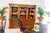 Rustic Italian Solid Walnut Three-Section Library Cabinet For Sale - Image 3 of 3