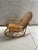 Contemporary 1970s Burnt Bamboo and Cane Rocking Chair For Sale - Image 3 of 6