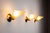 Vintage Brass Sconces with Decorated Yellow Glass Shades, 1960s, Set of 3 For Sale - Image 4 of 18