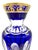 Baluster Vase Thistle in Cobalt Blue Crystal and 24-Carat Gold from Saint Louis For Sale - Image 6 of 10