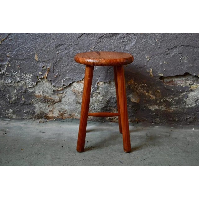1970s Vintage Brutalist Chalet Stool, 1970s For Sale - Image 5 of 8