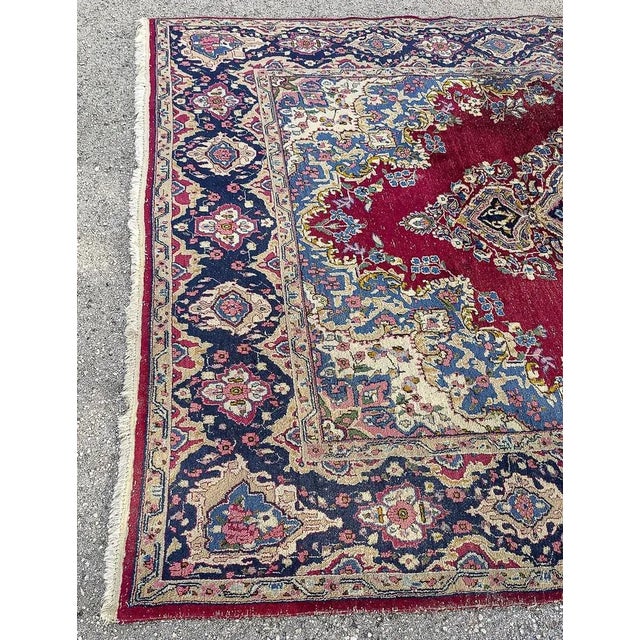 Middle Eastern Rug with Floral Designs, 1980 For Sale - Image 6 of 9