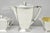 Antique 1847 Rogers Bros "Legacy" Art Deco Silver Plated Tea Set - 3 Pc Set. Set includes (1) teapot (1) covered sugar...