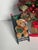 Shabby Chic 1960s 9” Christmas Tree With Porcelain Santa and Teddy Bear For Sale - Image 3 of 5