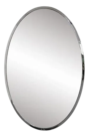 Oval Mirror with Chrome Outline, 1960s