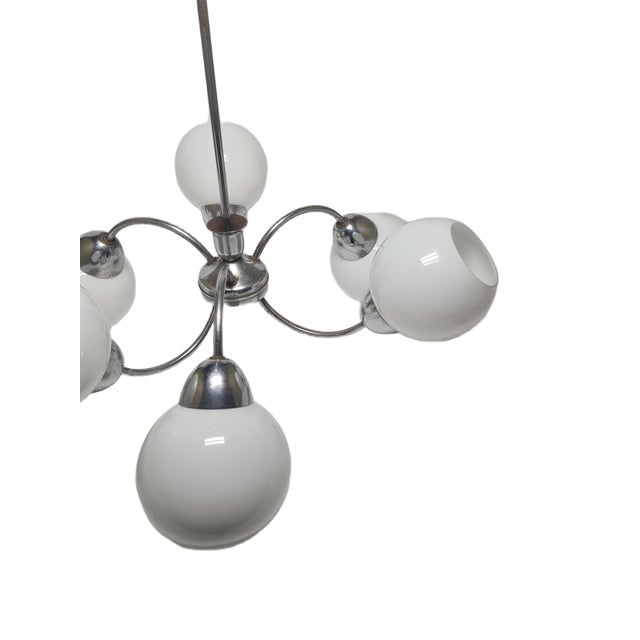 1970s Art Deco Style Chandelier, Poland, 1960s For Sale - Image 5 of 13