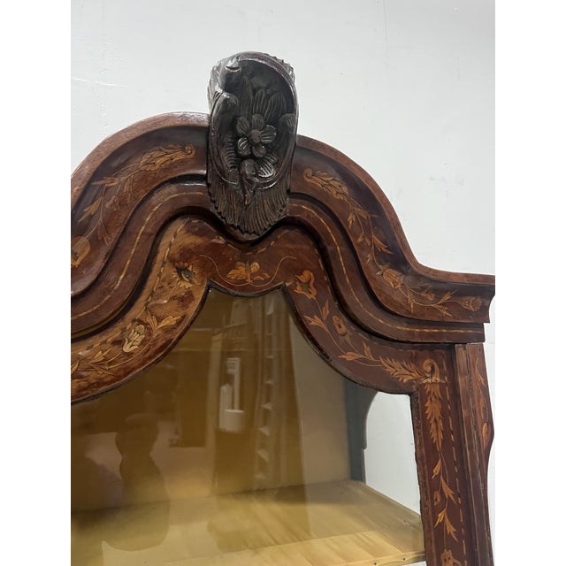 Dutch Inlaid Wood 2-Body Display Cabinet, 19th Century For Sale - Image 4 of 18