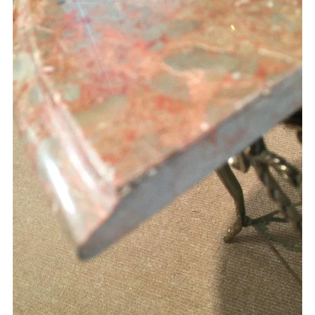 Traditional 20th Century Aesthetic Movement Rouge Marble Top Console Table For Sale - Image 3 of 13