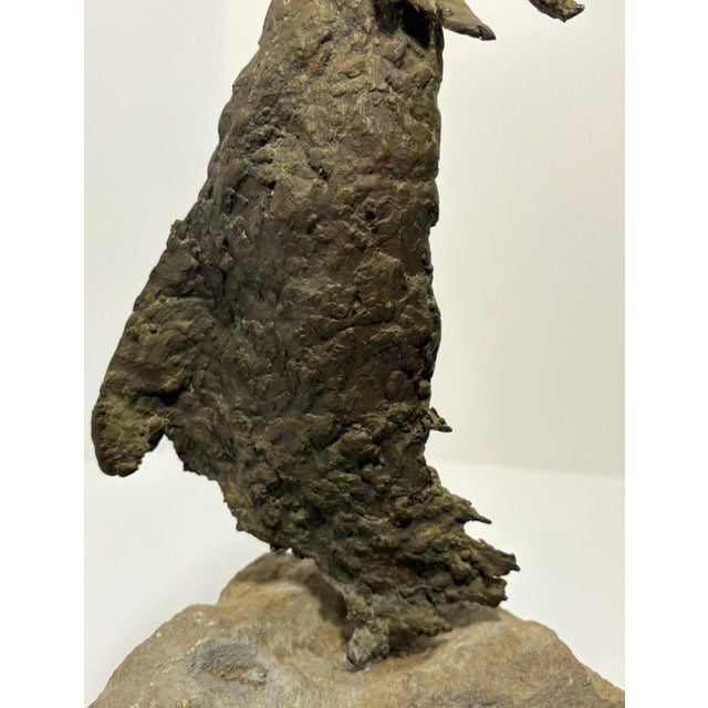 Vintage Brutalist Female Warrior on Rock Foundation For Sale - Image 4 of 12