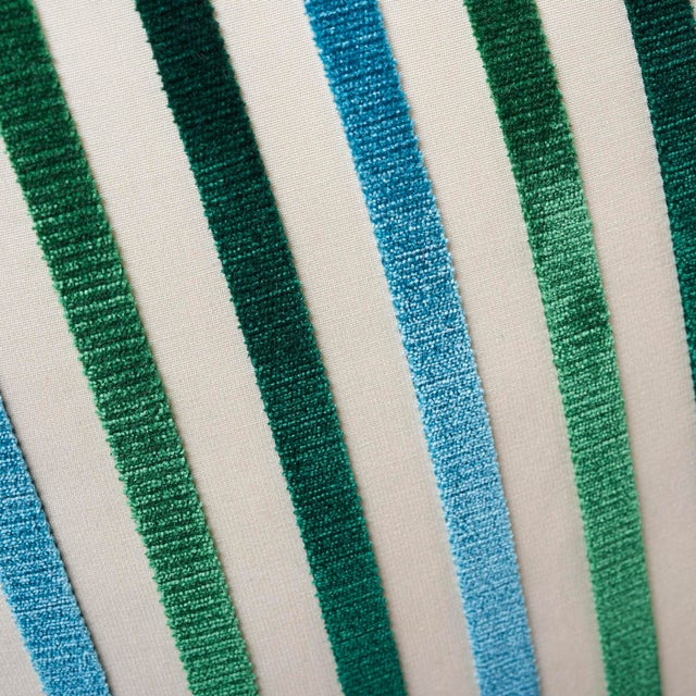 Schumacher Schumacher Le Matelot Pillow in Peacock For Sale - Image 4 of 6