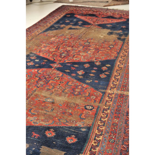 Boho Chic Antique True Kelleh Nomadic Karabagh Rug, 7.2 x 17.4 For Sale - Image 3 of 11