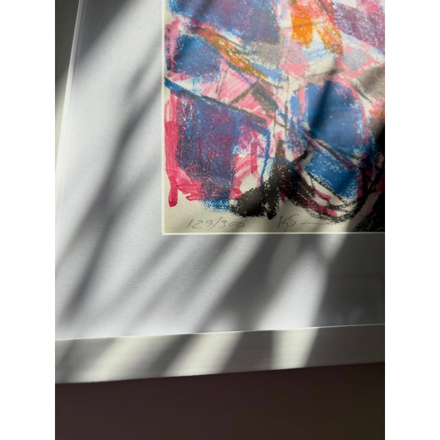 Kári Svensson, Abstract Lithograph, 1990s, Acrylic on Paper, Framed For Sale - Image 3 of 5