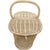 Charming Handwoven Nantucket Style Basket in Rattan. Height: 11 in (27.94 cm) Diameter: 12 in (30.48 cm) Folk Art (Of the...